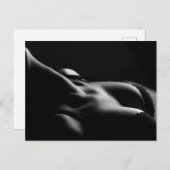 セクシーな女性のポストカード　黒と白 ポストカード (正面/裏面)