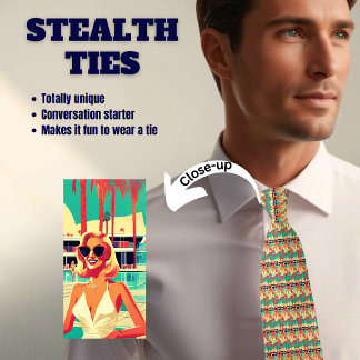 セクシーな女性の白いステルスのネクタイ ネクタイ