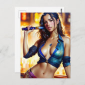 セクシーな女性 ポストカード (正面/裏面)