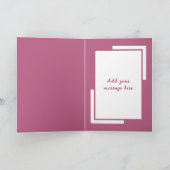 セクシーな妻のフォトピンクの誕生日を追加 カード (内部)