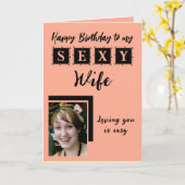 セクシーな妻の写真のサンゴの誕生日を追加 カード (黄色い花)