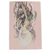 セクシーな水彩画の人魚の大人ギフトバッグ ミディアムペーパーバッグ (正面)