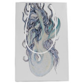 セクシーな水彩画の人魚の大人向けギフトバッグ ミディアムペーパーバッグ (正面)