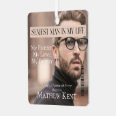 セクシーな男のボーイフレンドの夫の雑誌の表紙 メタルオーナメント (正面左)