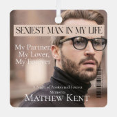 セクシーな男のボーイフレンドの夫の雑誌の表紙 メタルオーナメント (正面)