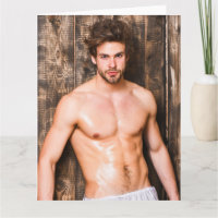セクシーな男性の誕生日カード