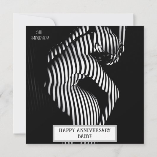 セクシーな結婚記念日のお下品なデザイン 招待状 (正面)