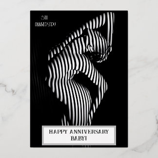 セクシーな結婚記念日の大胆なデザイン 箔招待状