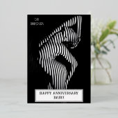 セクシーな結婚記念日 大胆  箔招待状 (立ち正面)