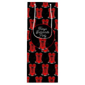 セクシーな赤いコルセット ワインギフトバッグ (正面)