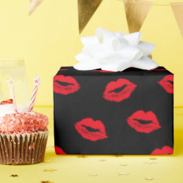 セクシーな赤い唇かわいい ラッピングペーパー