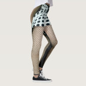 セクシーな魚網のデザインのレギンス レギンス (右)
