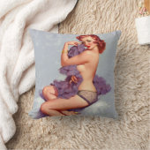 セクシーなredhairのピンナップ クッション (ブランケット)