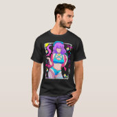 セクシーアニメ女子アニメのセクシーランジェリーアニメ Tシャツ (正面フル)