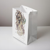 セクシーウォーターカラーマーメイド任意の大人の誕生日 ミディアムペーパーバッグ