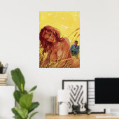 セクシーガールインザフィールド – ヴィンテージパルプカバープリント ポスター (ホームオフィス)