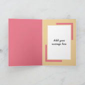 セクシーガールフレンド追加フォトピンクの桃の誕生日 カード (内部)