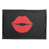 セクシーキススタイリッシュビッグレッドルスシチュラルプティリップ 枕カバー (裏面)