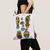 セクシーサボテンの植物，植物学，サボおもしろいテン トートバッグ (クローズアップ)