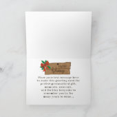 セクシーサンタハッピーホリデーズキャビン素朴クリスマス カード (内部)