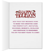 セクシーサンタハッピーホリデーズクリスマスカード (内側 (右))