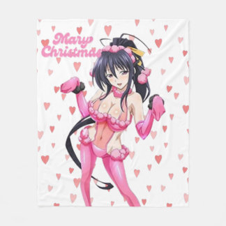 セクシーサンタ マリークリスマス ピンクハート アニメディーバ フリースブランケット