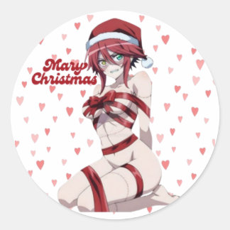 セクシーサンタ メリークリスマス アニメガール ラウンドシール
