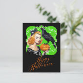 セクシーハロウィーンガールとレイヴン シーズンポストカード (スタンド正面)