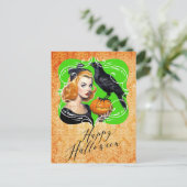 セクシーハロウィーンガールとレイヴン シーズンポストカード (スタンド正面)