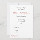 セクシーピンアップ,レディインレッド,誕生日招待状 招待状 (裏面)