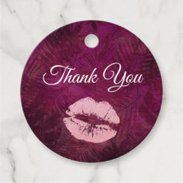 セクシーピンクグリッター唇グラマラスありがとう フェイバータグ