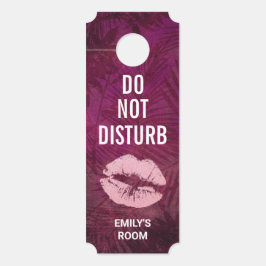 セクシーピンクグリッター唇グラマラスを邪魔しない ドアノブサイン