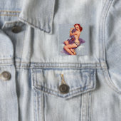 セクシーピンナップの女の子 缶バッジ (インサイチュ)