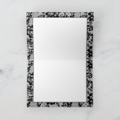 セクシーブラックバラレース付き名前をカスタムする サンキューカード (内部)