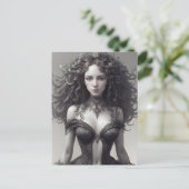 セクシーブラックランジェリー ポストカード (スタンド正面)