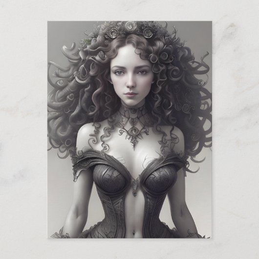 セクシーブラックランジェリー ポストカード (正面)