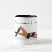 セクシーブルネットピンナップガールスリーピングコーヒーマグ マグカップ (中央)