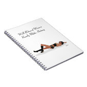 セクシーブルネットピンナップガールスリーピングスパイラルノートブック ノートブック (右側)