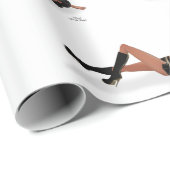 セクシーブルネットピンナップガールスリーピングラッピング紙 ラッピングペーパー (ロールコーナー)