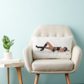 セクシーブルネットピンナップガールスリーピングランバーピロー ランバークッション (椅子)