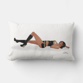 セクシーブルネットピンナップガールスリーピングランバーピロー ランバークッション