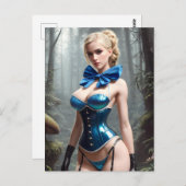 セクシーブルーランジェリー ポストカード (正面/裏面)