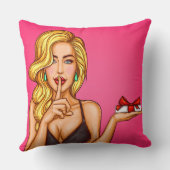 セクシーブロンドガール装飾用クッション クッション (裏面)