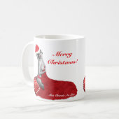 セクシーミセスSantaレトロピンナップガールクリスマスマグ文字 コーヒーマグカップ (正面左)