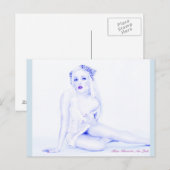 セクシーレトロピンアップガールモデルBabeアートポストカード ポストカード (正面/裏面)