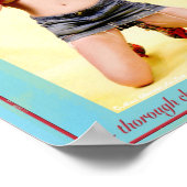 セクシーレトロピンナップガールガレージサインポスタープリント ポスター (角)