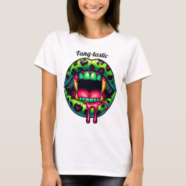 セクシーヴァンパイアマウスピングバックウィング Tシャツ