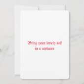 セクシーヴァンパイアレッドリップハローウィンパーティ招待状 招待状 (裏面)