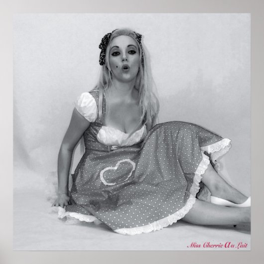 セクシーヴィンテージピンナップガールモデルBabeアートポスター ポスター (正面)