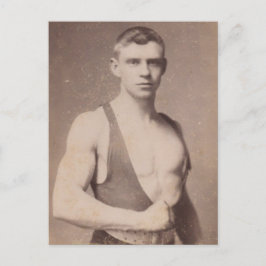 セクシーヴィンテージ男性ウエイトリフター ポストカード